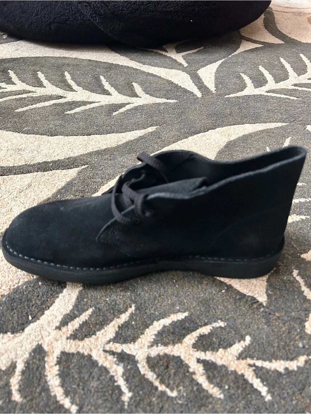 Clarks Black Suede Chukka/Bushacre Boots for Men